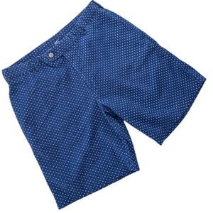 Peter Millar Shorts Mens 34 Blue White Dots Chino Linen Blend Golf Preppy